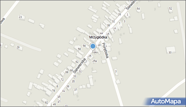 Myszków, Siewierska, 23, mapa Myszków