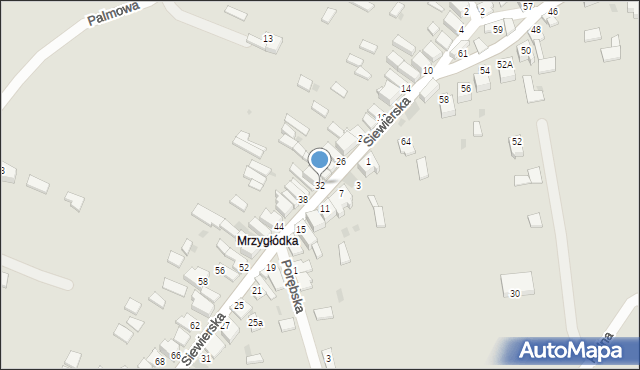 Myszków, Siewierska, 32, mapa Myszków