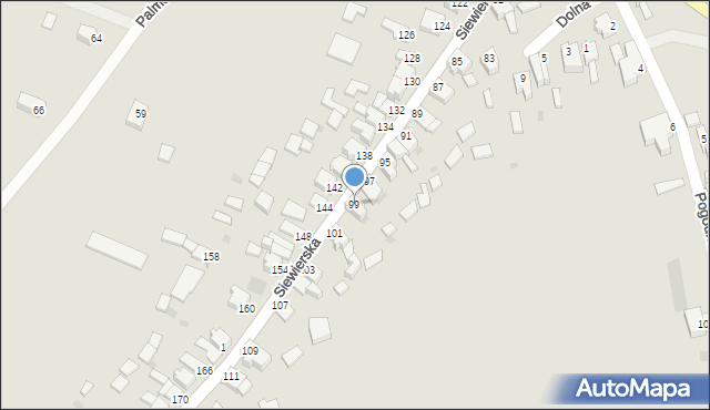 Myszków, Siewierska, 99, mapa Myszków