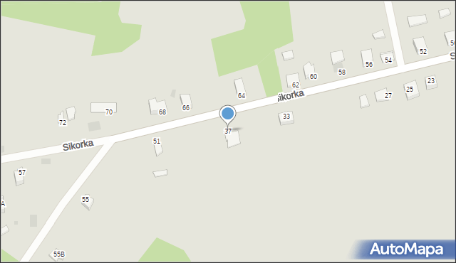 Myszków, Sikorka, 37, mapa Myszków