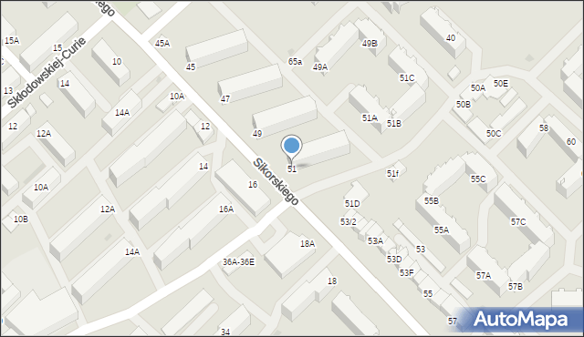 Myszków, Sikorskiego Władysława, gen., 51, mapa Myszków