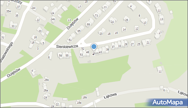 Nałęczów, Sienkiewicza Henryka, 47, mapa Nałęczów