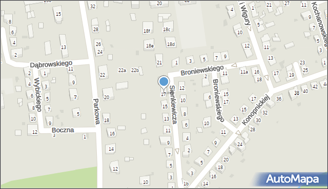 Namysłów, Sienkiewicza Henryka, 17, mapa Namysłów