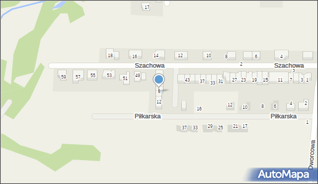 Nieborowice, Siatkarska, 8, mapa Nieborowice