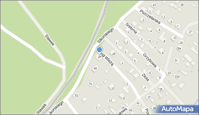 Nowa Dęba, Sikorskiego Władysława, gen., 47, mapa Nowa Dęba