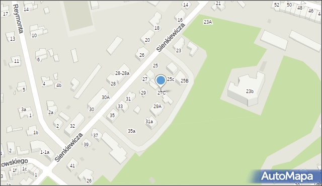 Nowa Sól, Sienkiewicza Henryka, 27C, mapa Nowa Sól