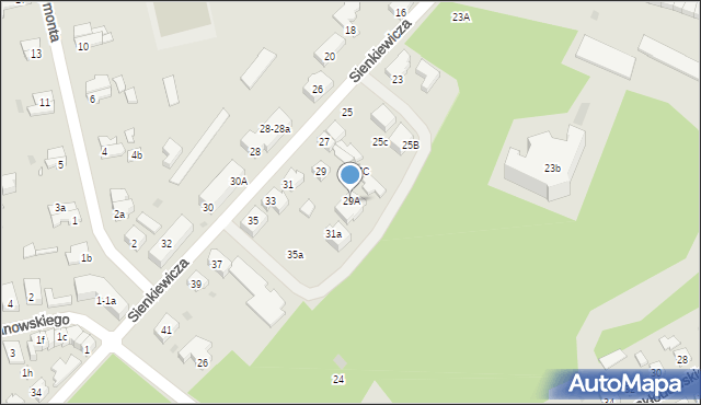 Nowa Sól, Sienkiewicza Henryka, 29A, mapa Nowa Sól