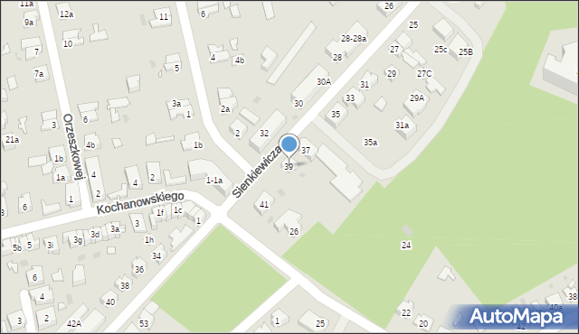 Nowa Sól, Sienkiewicza Henryka, 39, mapa Nowa Sól