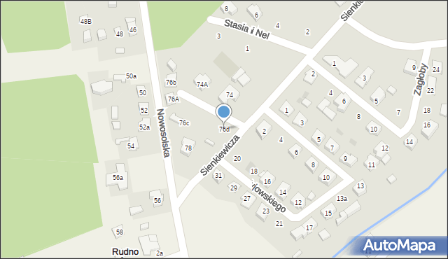 Nowa Sól, Sienkiewicza Henryka, 76d, mapa Nowa Sól