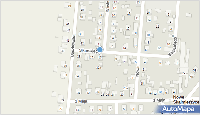 Nowe Skalmierzyce, Sikorskiego Władysława, gen., 13, mapa Nowe Skalmierzyce