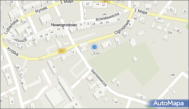 Nowogrodziec, Sienkiewicza Henryka, 5, mapa Nowogrodziec