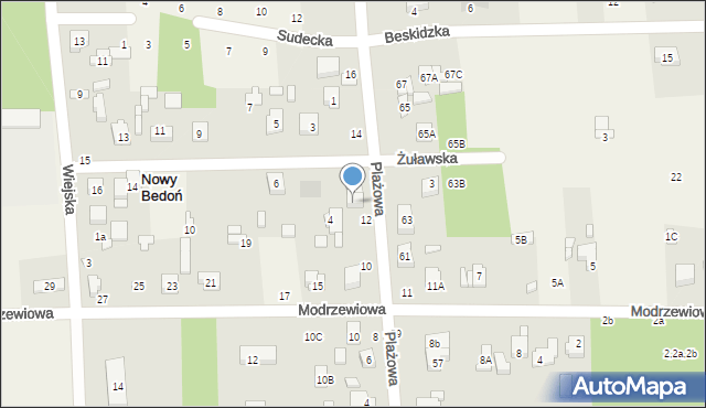 Nowy Bedoń, Sikorskiego Władysława, gen., 2, mapa Nowy Bedoń