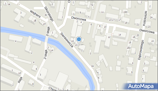 Nowy Dwór Gdański, Sienkiewicza Henryka, 1D, mapa Nowy Dwór Gdański