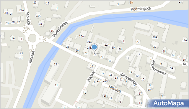 Nowy Dwór Gdański, Sikorskiego Władysława, gen., 22, mapa Nowy Dwór Gdański