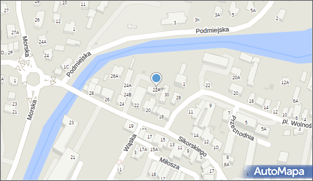 Nowy Dwór Gdański, Sikorskiego Władysława, gen., 22A, mapa Nowy Dwór Gdański