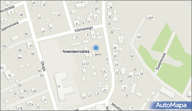 Nowy Dwór Mazowiecki, Sienkiewicza Henryka, 15, mapa Nowy Dwór Mazowiecki