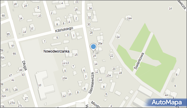 Nowy Dwór Mazowiecki, Sienkiewicza Henryka, 16A, mapa Nowy Dwór Mazowiecki
