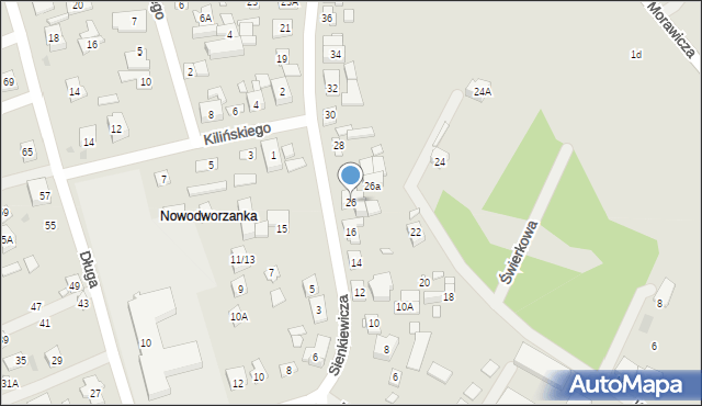 Nowy Dwór Mazowiecki, Sienkiewicza Henryka, 26, mapa Nowy Dwór Mazowiecki