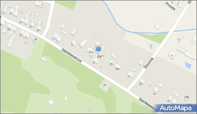 Nowy Tomyśl, Sienkiewicza Henryka, 33a, mapa Nowy Tomyśl