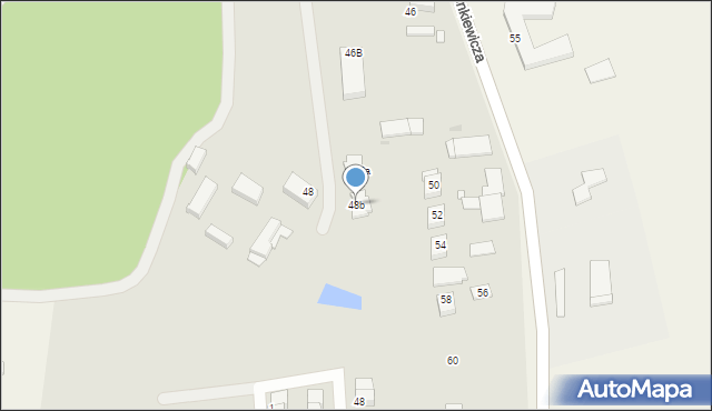 Nowy Tomyśl, Sienkiewicza Henryka, 48b, mapa Nowy Tomyśl