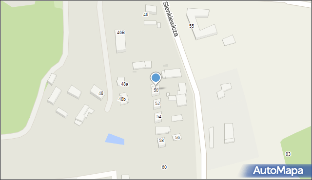 Nowy Tomyśl, Sienkiewicza Henryka, 50, mapa Nowy Tomyśl