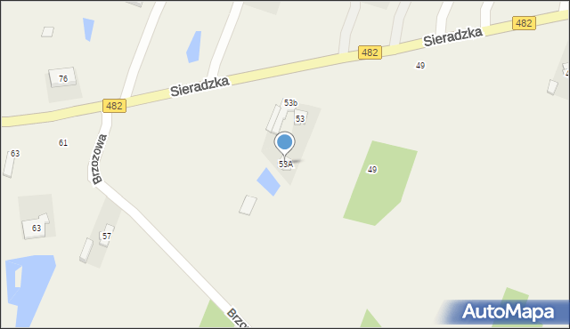 Okup Wielki, Sieradzka, 53A, mapa Okup Wielki