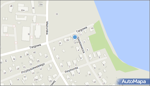 Olecko, Sienkiewicza Henryka, 2, mapa Olecko