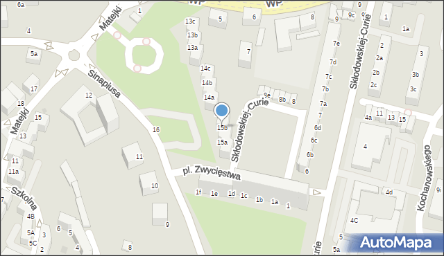 Oleśnica, Sinapiusa Jana, 15b, mapa Oleśnica