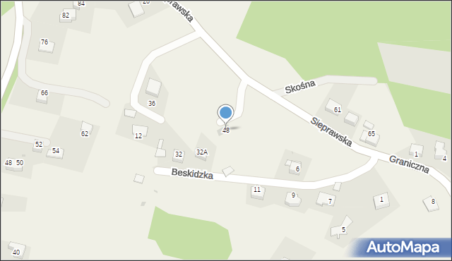 Olszowice, Sieprawska, 48, mapa Olszowice