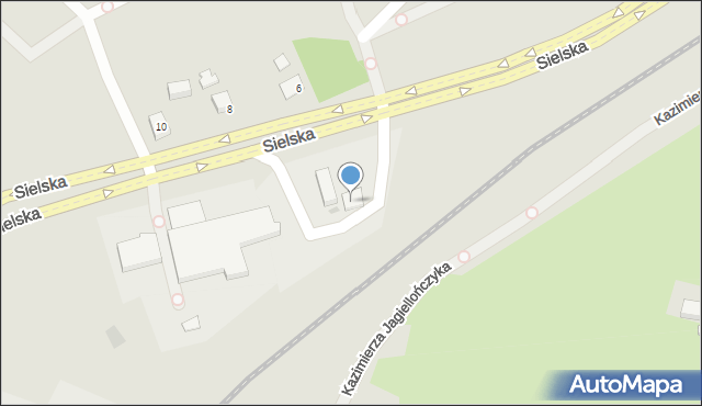 Olsztyn, Sielska, 5, mapa Olsztyna