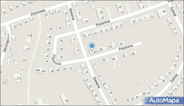 Olsztyn, Siewna, 15, mapa Olsztyna