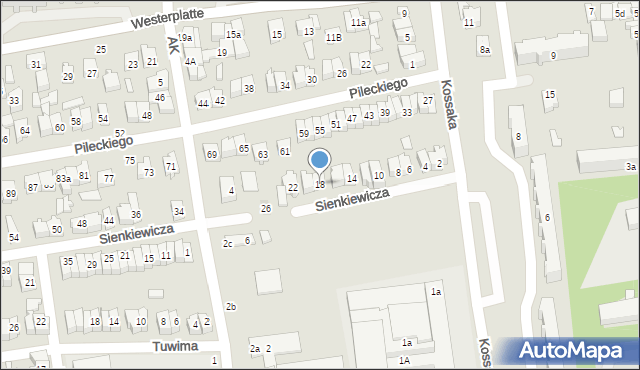 Opoczno, Sienkiewicza Henryka, 18, mapa Opoczno