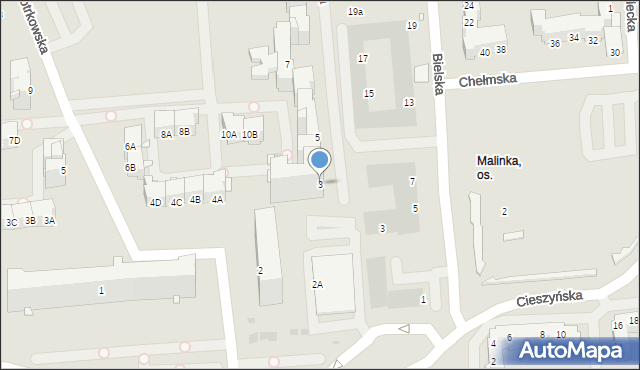 Opole, Sieradzka, 3, mapa Opola