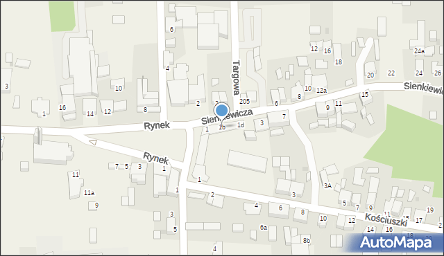 Osie, Sienkiewicza Henryka, 1b, mapa Osie