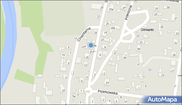 Osjaków, Sieradzka, 17, mapa Osjaków