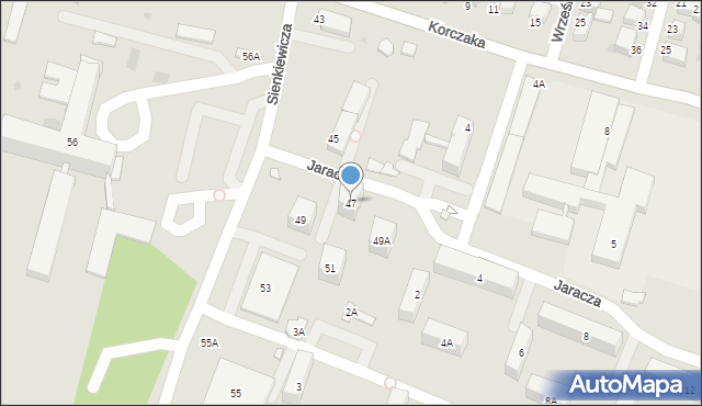 Ostrołęka, Sienkiewicza Henryka, 47, mapa Ostrołęka