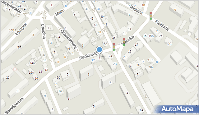 Ostrołęka, Sienkiewicza Henryka, 3A, mapa Ostrołęka
