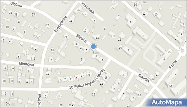 Ostrów Mazowiecka, Sielska, 13, mapa Ostrów Mazowiecka