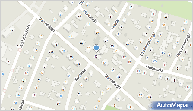 Ostrów Mazowiecka, Sikorskiego Władysława, gen., 34, mapa Ostrów Mazowiecka