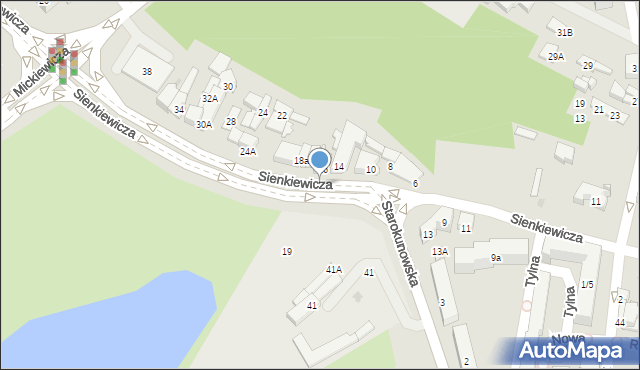 Ostrowiec Świętokrzyski, Sienkiewicza Henryka, 1, mapa Ostrowiec Świętokrzyski