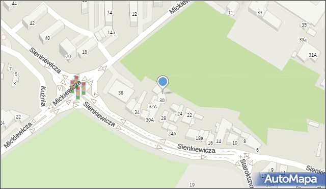 Ostrowiec Świętokrzyski, Sienkiewicza Henryka, 30A, mapa Ostrowiec Świętokrzyski