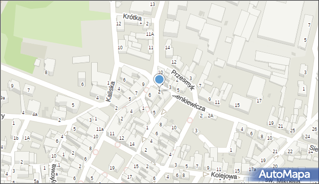 Ostrzeszów, Sienkiewicza Henryka, 2, mapa Ostrzeszów