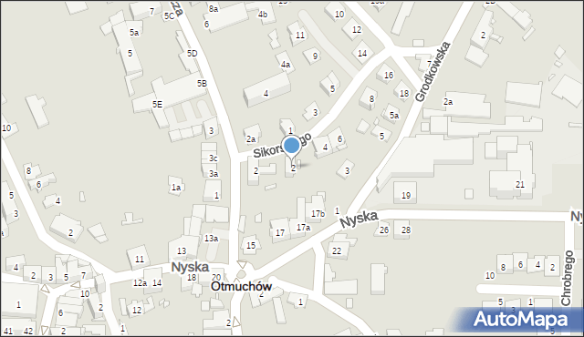 Otmuchów, Sikorskiego Władysława, gen., 2, mapa Otmuchów