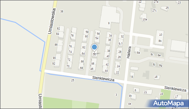 Ożarów Mazowiecki, Sienkiewicza Henryka, 50, mapa Ożarów Mazowiecki