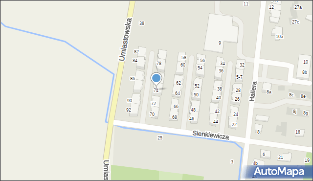 Ożarów Mazowiecki, Sienkiewicza Henryka, 74, mapa Ożarów Mazowiecki