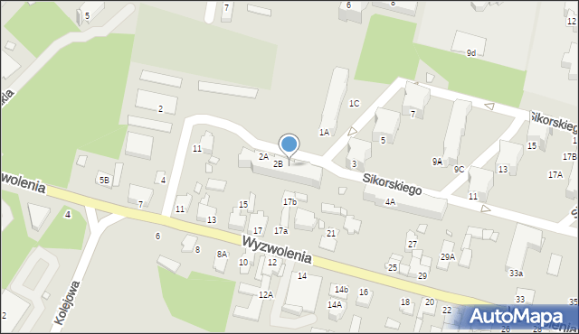 Ozimek, Sikorskiego Władysława, gen., 2C, mapa Ozimek