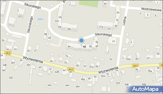 Ozimek, Sikorskiego Władysława, gen., 8A, mapa Ozimek