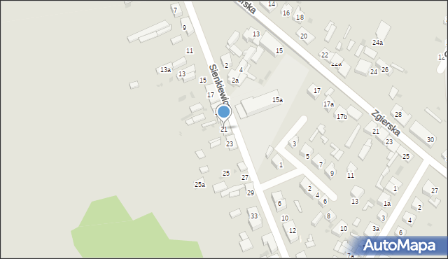 Ozorków, Sienkiewicza Henryka, 21, mapa Ozorków