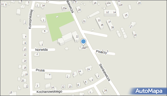 Paczków, Sienkiewicza Henryka, 24a, mapa Paczków