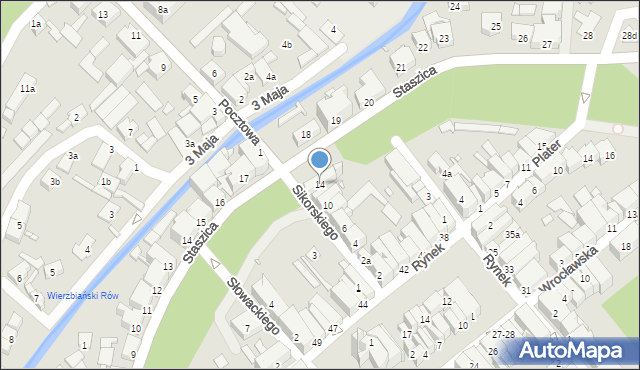 Paczków, Sikorskiego Władysława, gen., 14, mapa Paczków